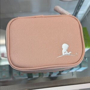 Pink Zip Pouch with White Logo